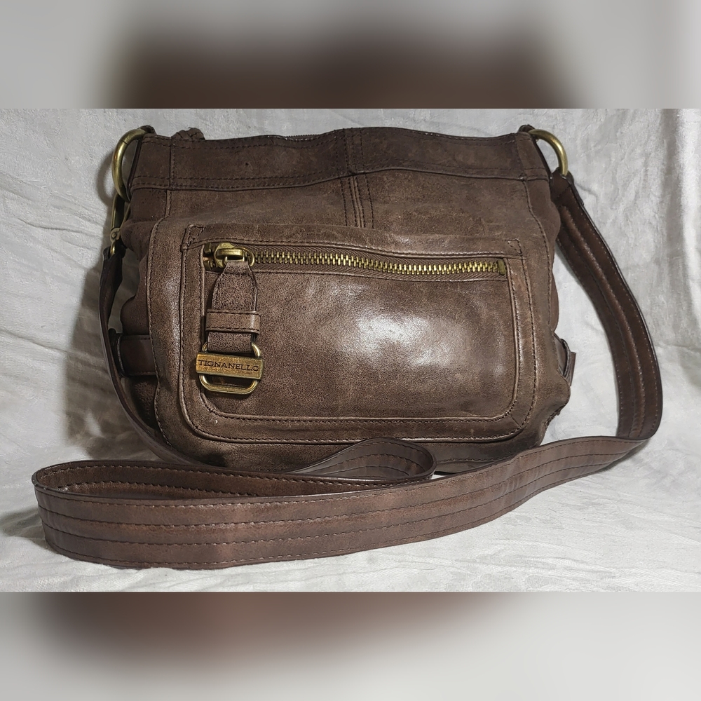 Tignanello vintage mix leather crossbody handbag